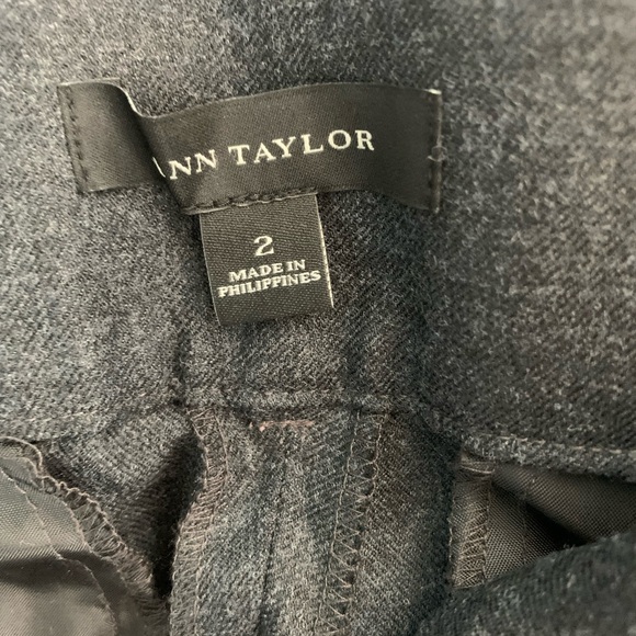 New without tags wool blend cropped pants size 2 by Ann Taylor grey/blue - Picture 5 of 8